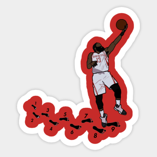 Funny James Harden Travel - NBA Houston Rockets Sticker